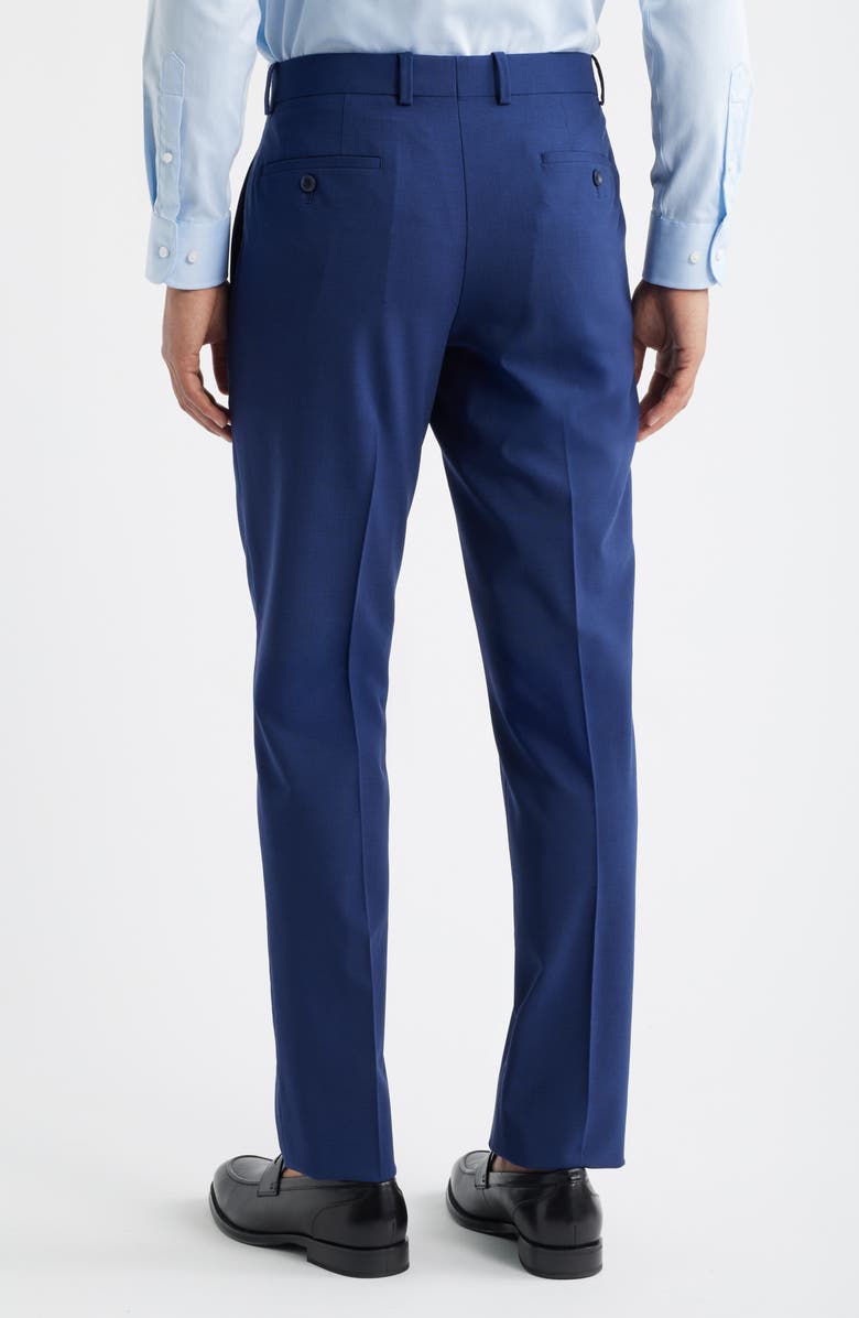 Nordstrom Henrik Trim Fit Solid Stretch Wool Suit Pants, Alternate, color, Navy Peacoat
