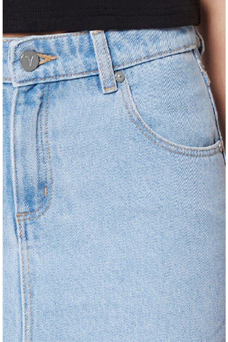 Kendall 99 Cutoff Denim Skirt, Alternate, color, LIGHT VINT