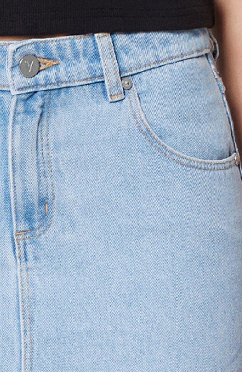 ABRAND Kendall 99 Cutoff Denim Skirt, Alternate, color, Light Vint