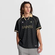 FANATICS Men's Fanatics Black/Gold New Orleans Saints Homerun Raglan V-Neck Polo