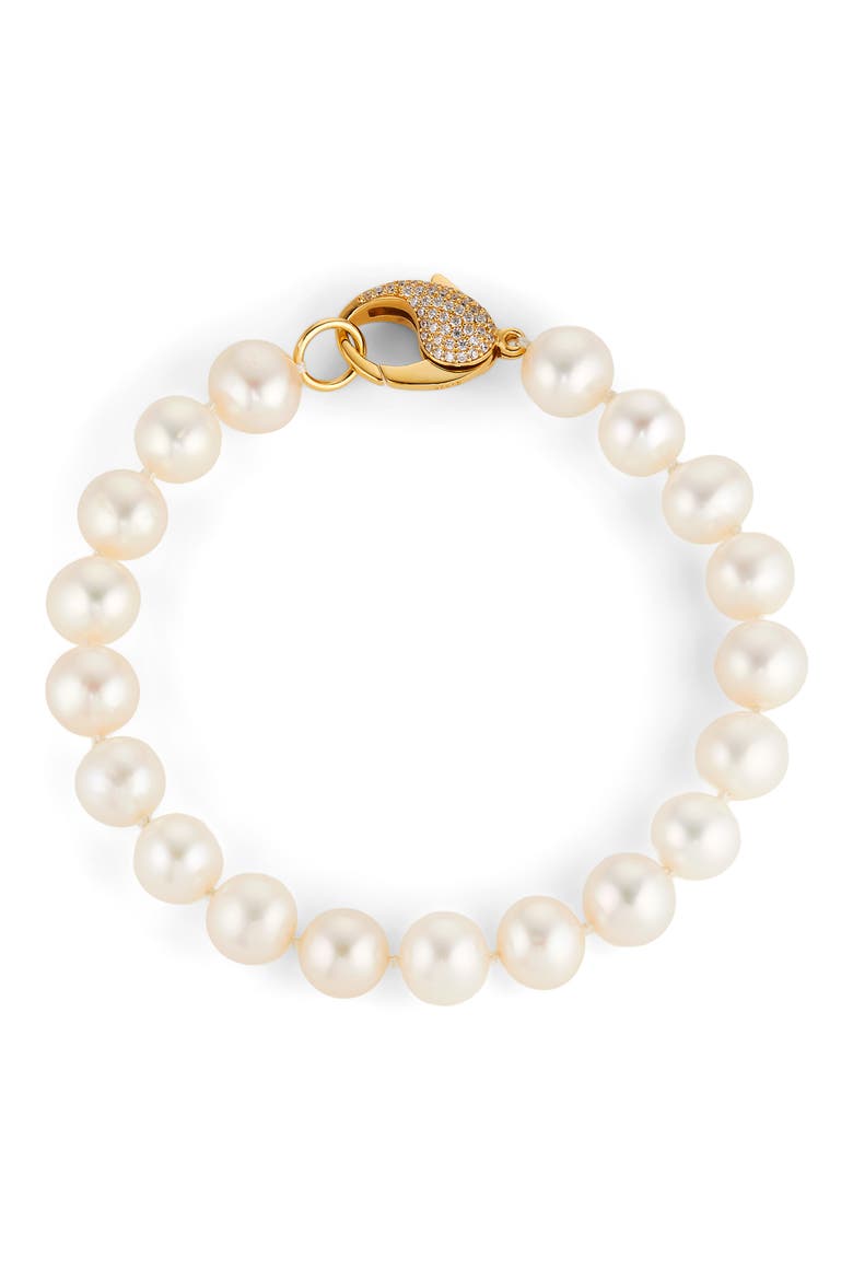 Freshwater Pearl Bracelet, Main, color, GOLD