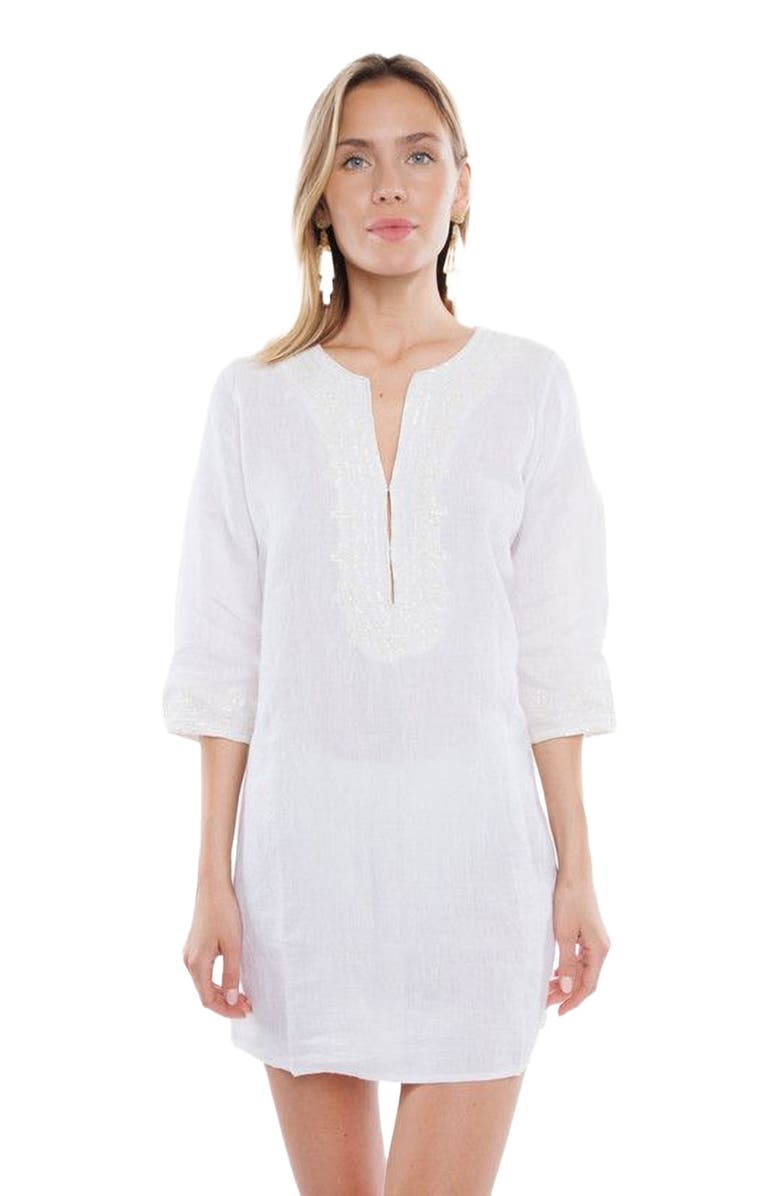Calypso St. Barth Cara Tunic, Main, color, White