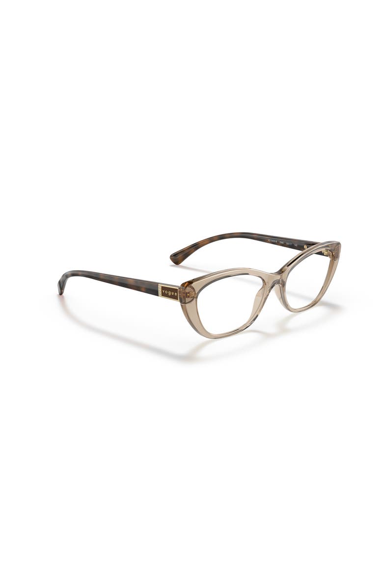 52mm Oval optical glasses, Alternate, color, Brown