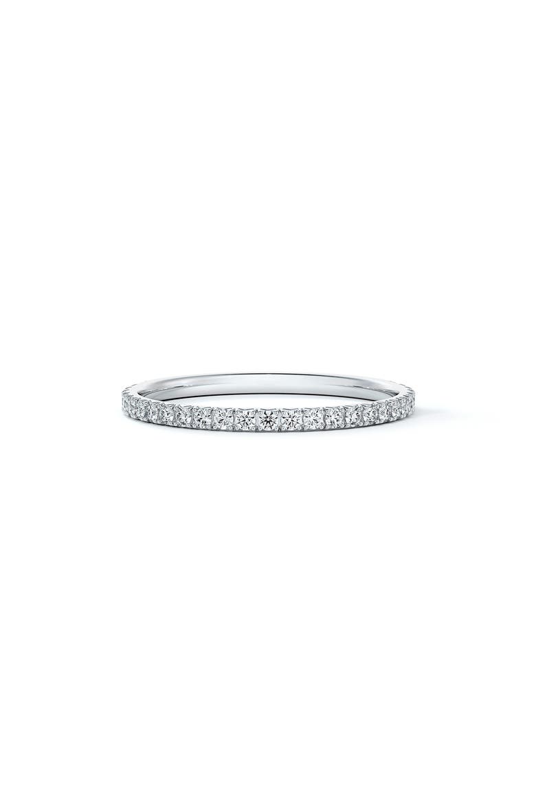 Engagement & Commitment French Pavé Diamond Band, Main, color, PLATINUM