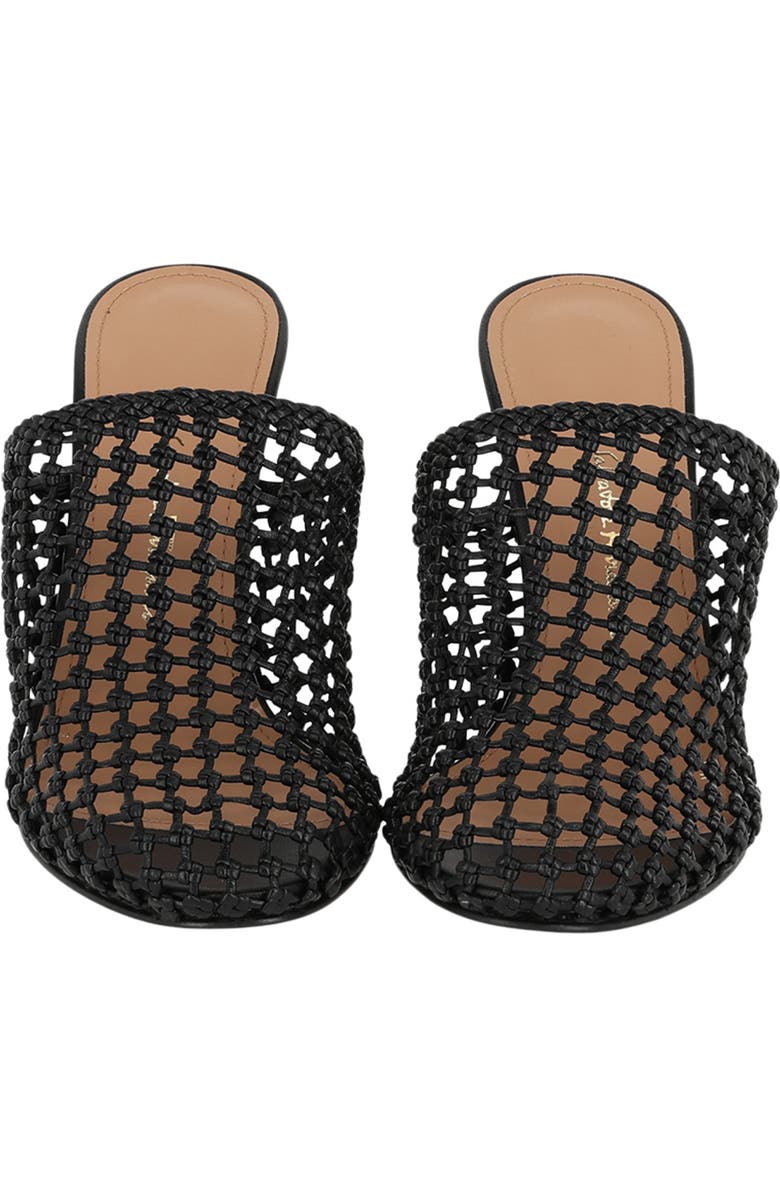 FERRAGAMO Woven Slide Sandal, Alternate, color, Black