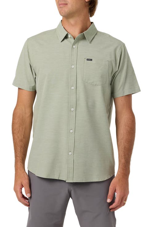 Light Check Short Sleeve Button-Up Shirt