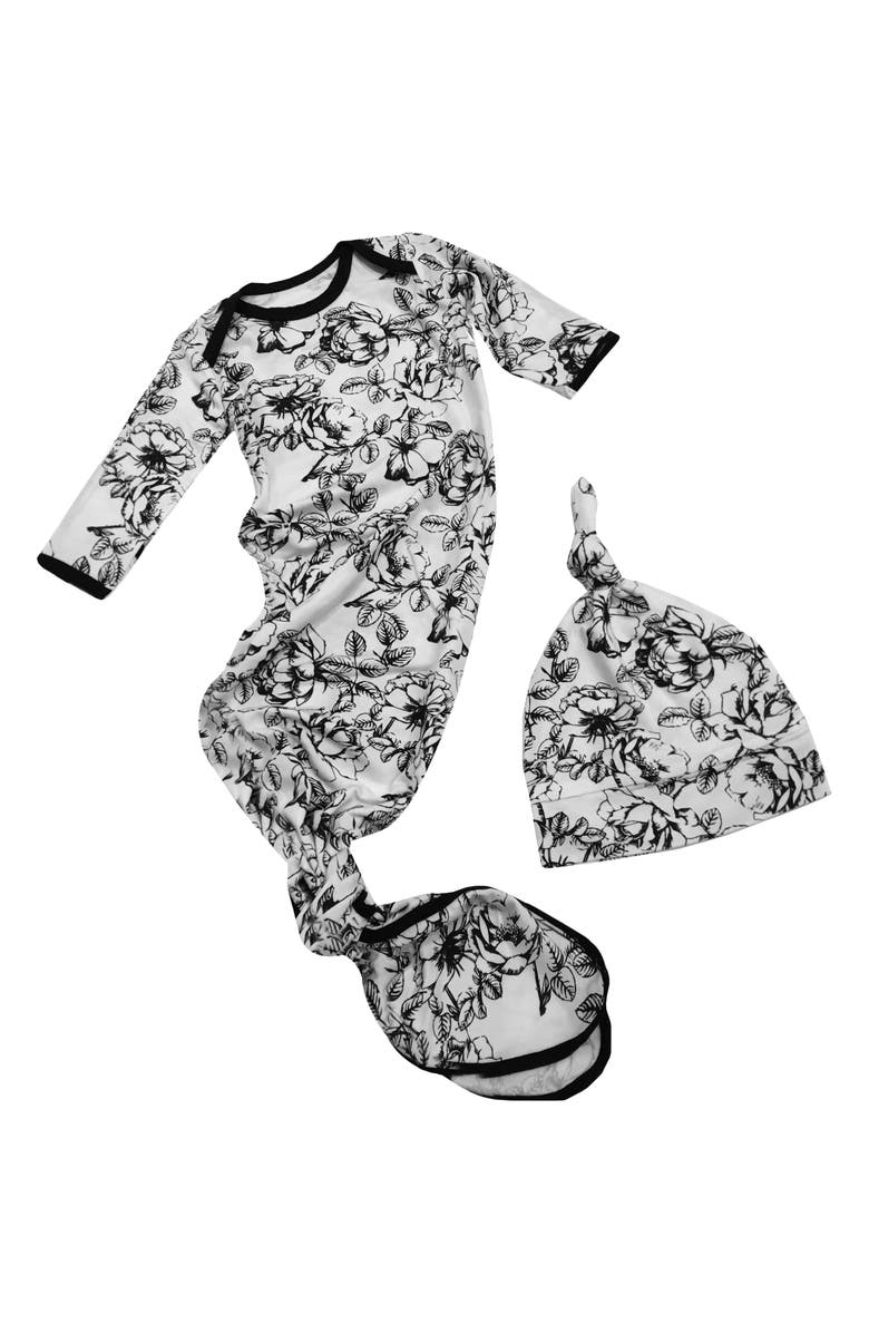 Peregrine Kidswear Print Gown & Beanie Set, Main, color,