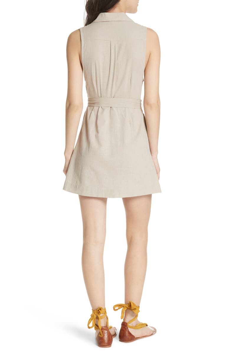 Free People Hepburn Safari Shirtdress, Alternate, color, 