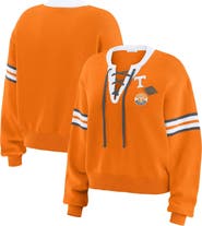 WEAR by Erin Andrews Women's WEAR by Erin Andrews Tennessee Orange Tennessee Volunteers Lace-Up Pullover Sweater