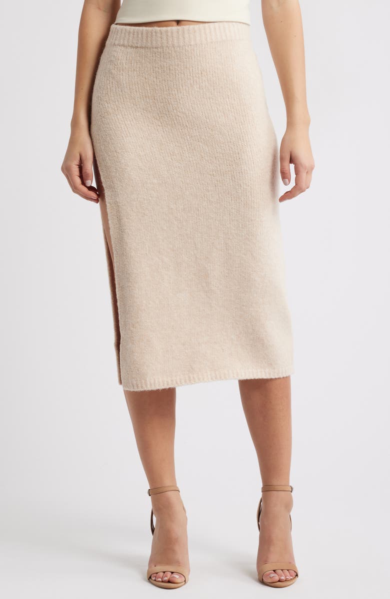 Mistress Rocks Knit Skirt, Main, color, Cream