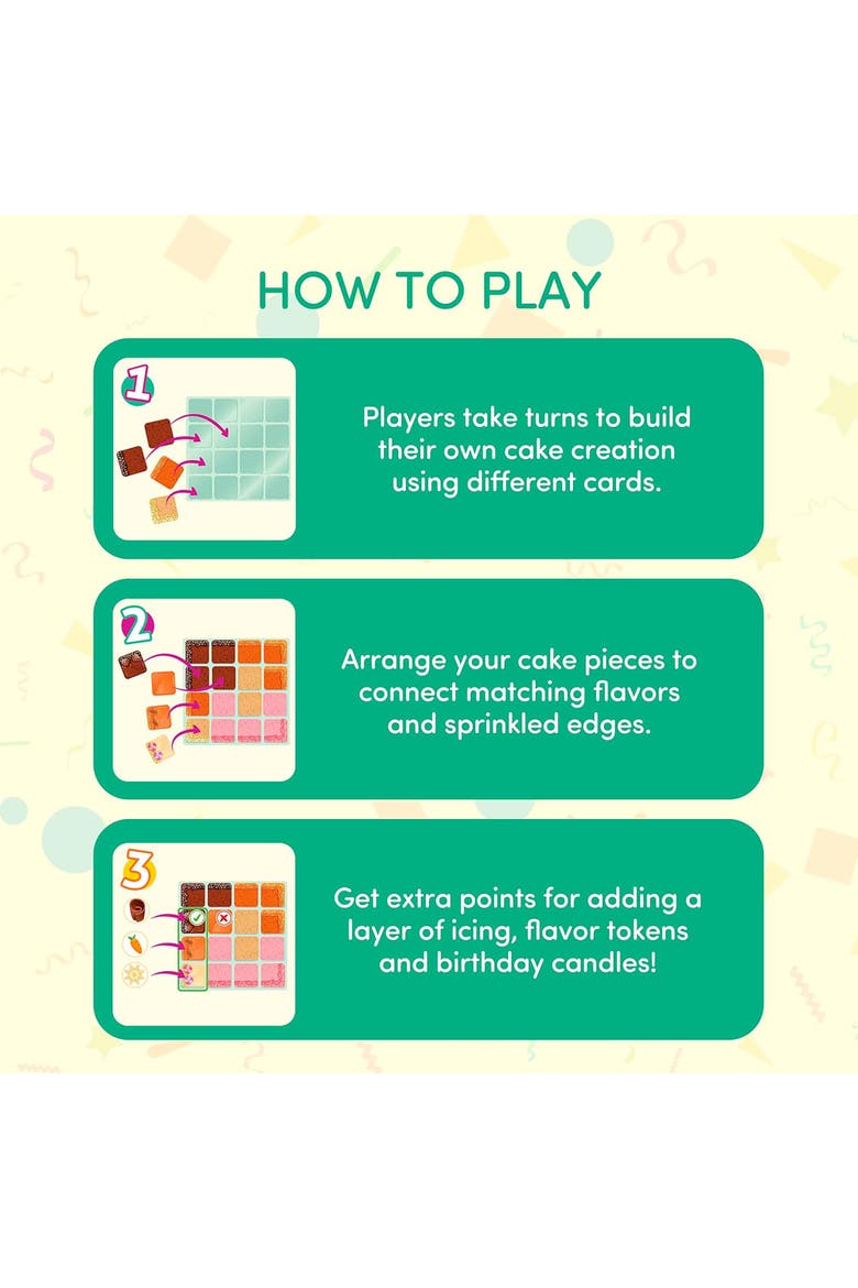 Games Icing On The Cake Family Food Themed Tile Laying Strategy Game, Alternate, color, Multicolored