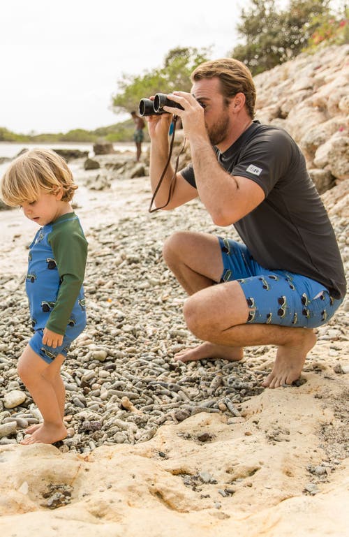 Snapper Rock Printed Swim Shorts In Blue
