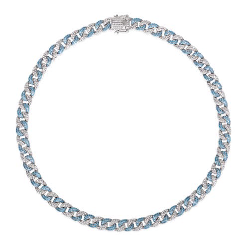 Anna Zuckerman Sweet Havana 8mm Cuban Necklace 16 Inches In Metallic
