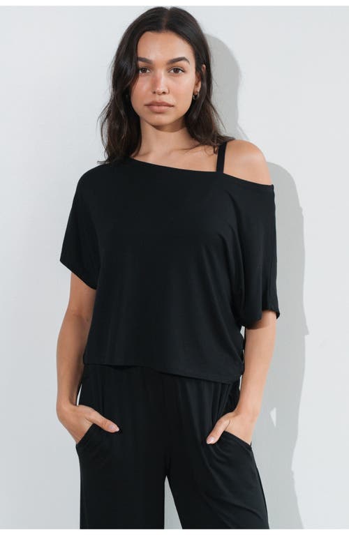 Vitality Vital Off Shoulder Tee In Black