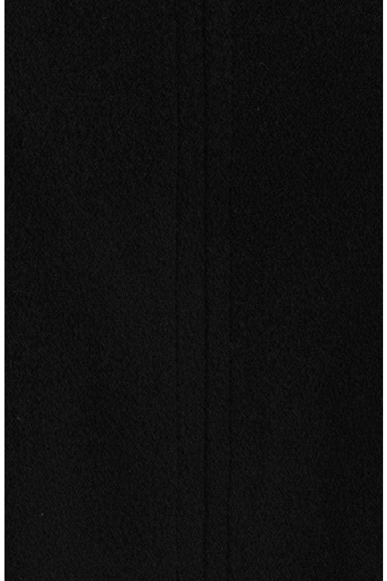 Jagger Wool Coat with Leather Trim, Alternate, color, BLACK