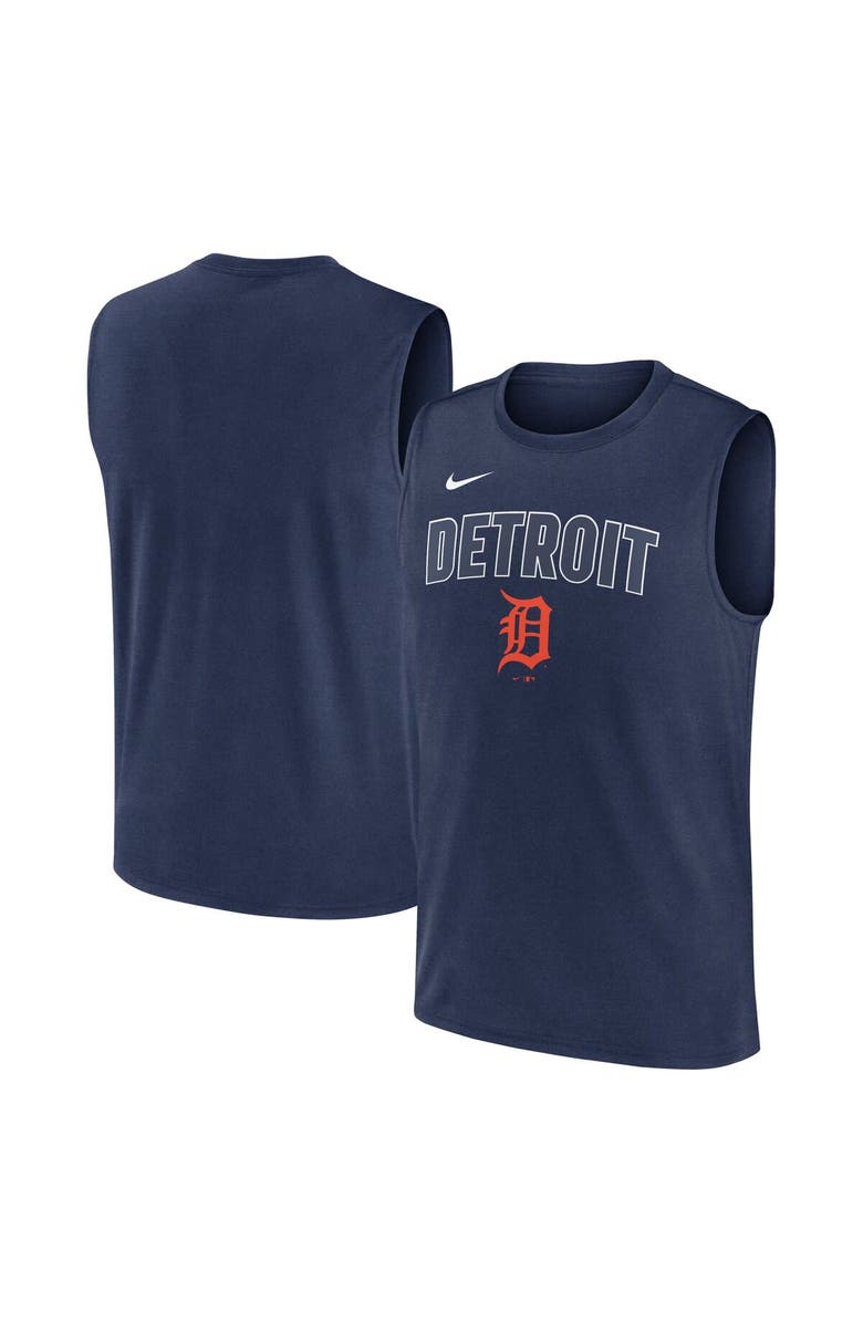 Nike Men's Nike Navy Detroit Tigers Knockout Performance Muscle Tank Top, Main, color, Navy