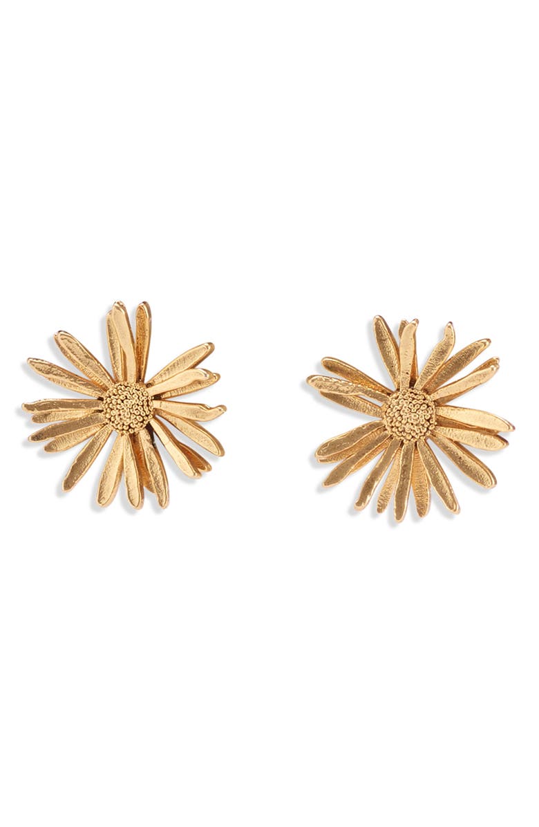 LELET NY Daisy Stud Earrings, Main, color, Gold