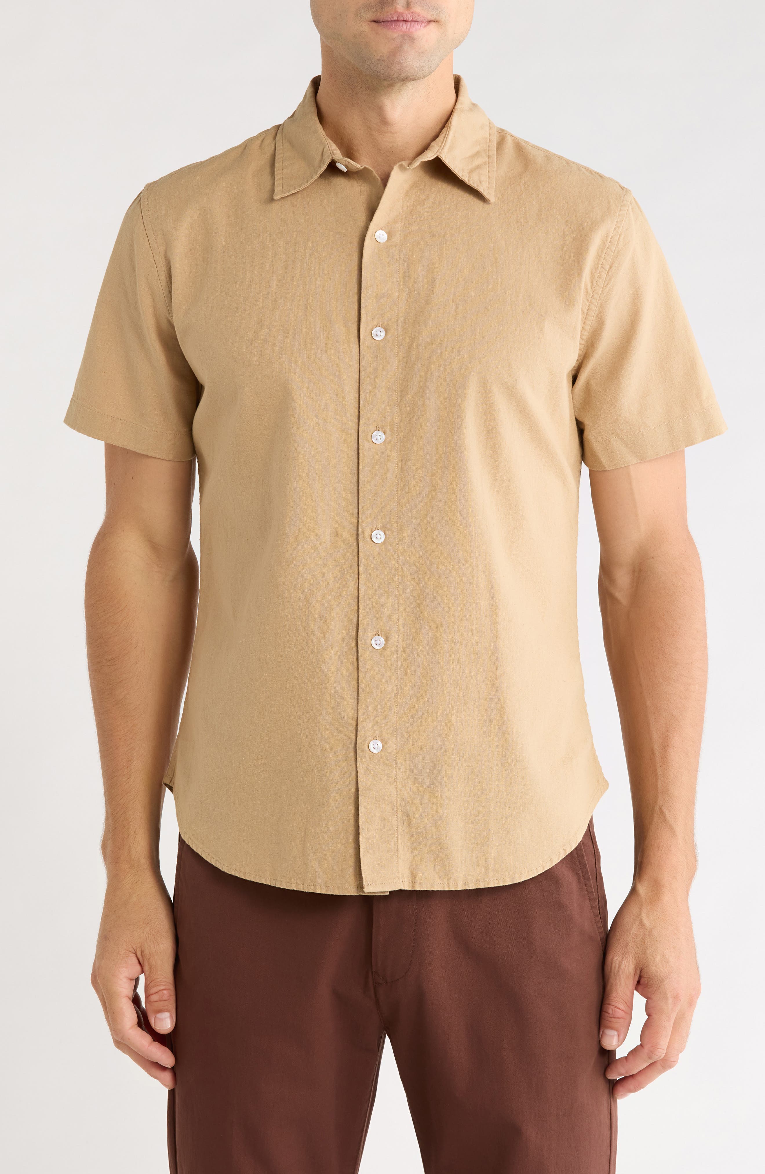 Linen & Cotton Buton-Up Shirt