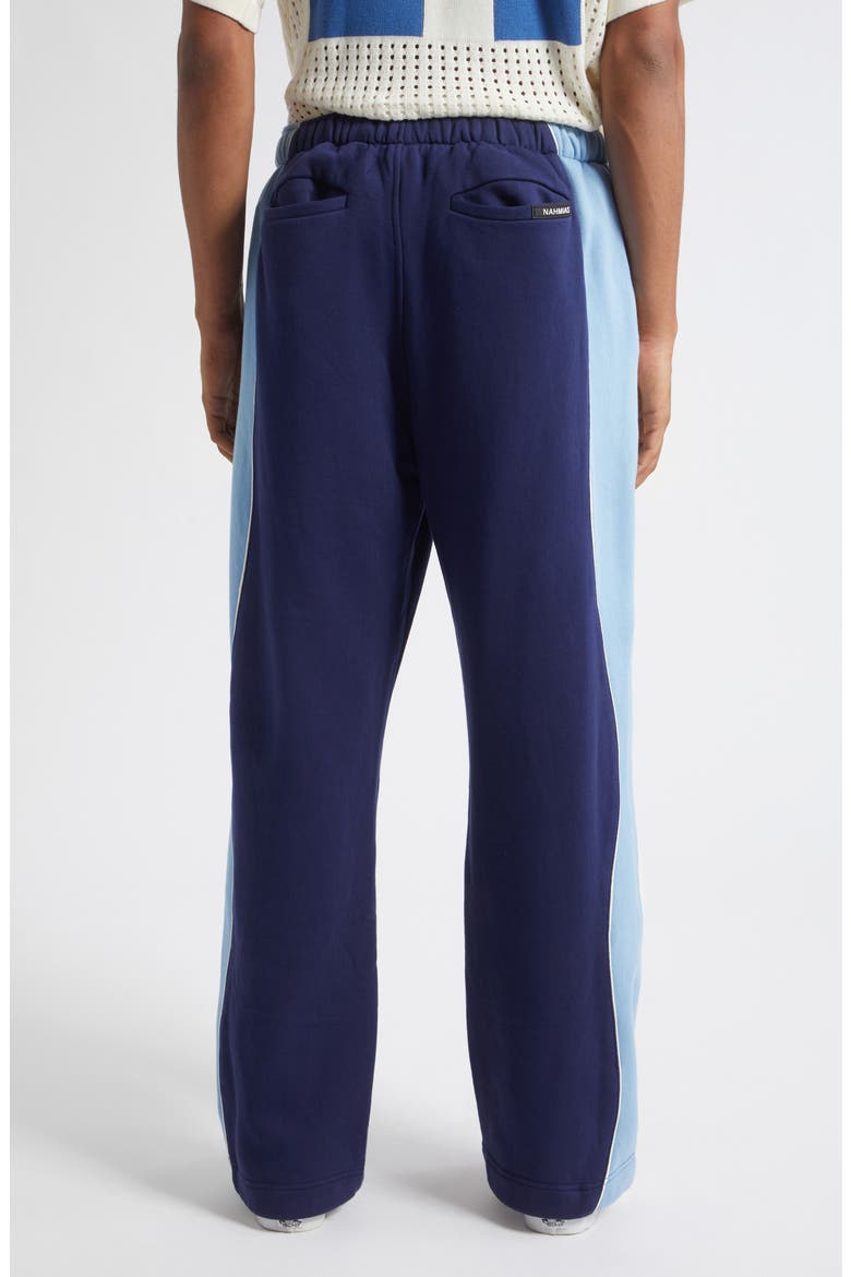 Ollie Paneled Cotton Sweatpants, Alternate, color, WORN NAVY