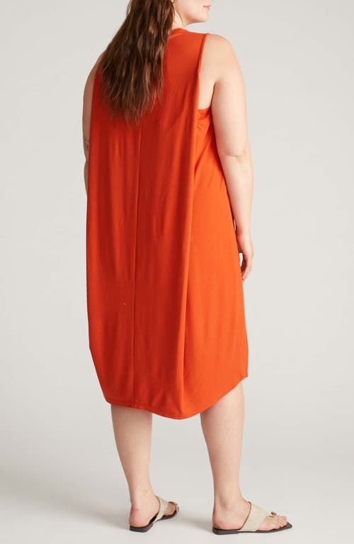 Universal Standard Pearl Divine Jersey Shift Midi Dress In Orange