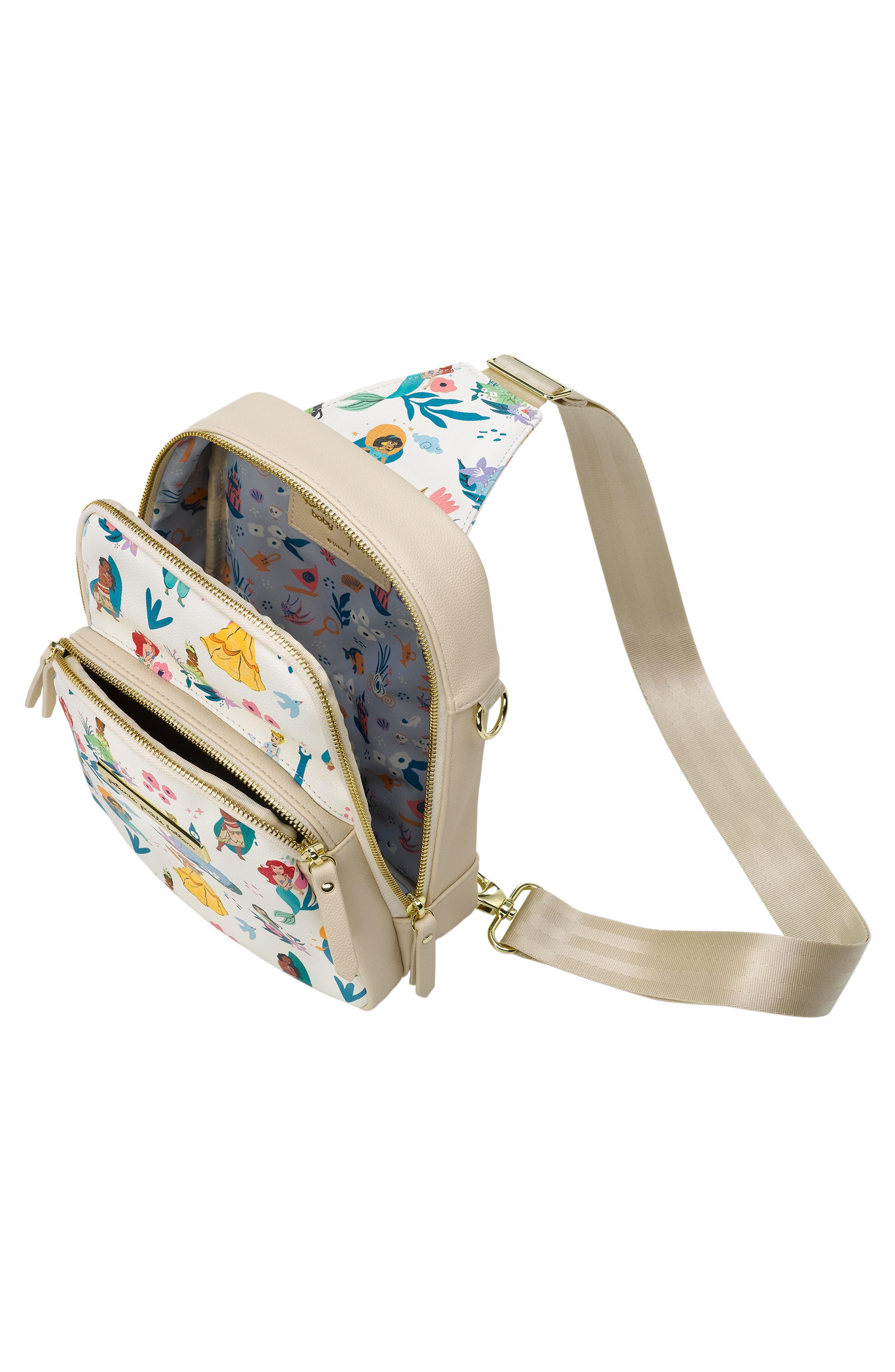 Petunia Pickle Bottom x Disney Princess Crisscross Sling Bag, Alternate, color, 
