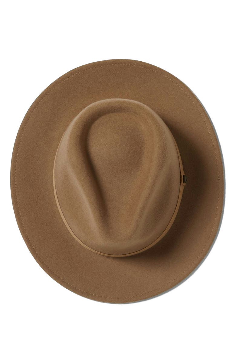 Brixton Messer Packable Wool Fedora, Alternate, color, Khaki/ Khaki