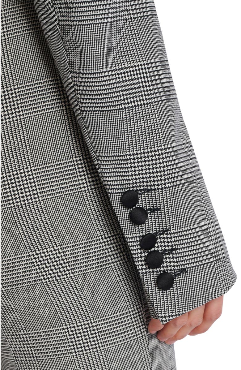 Balmain Cropped jacket in Prince of Wales jacquard, Alternate, color, Black