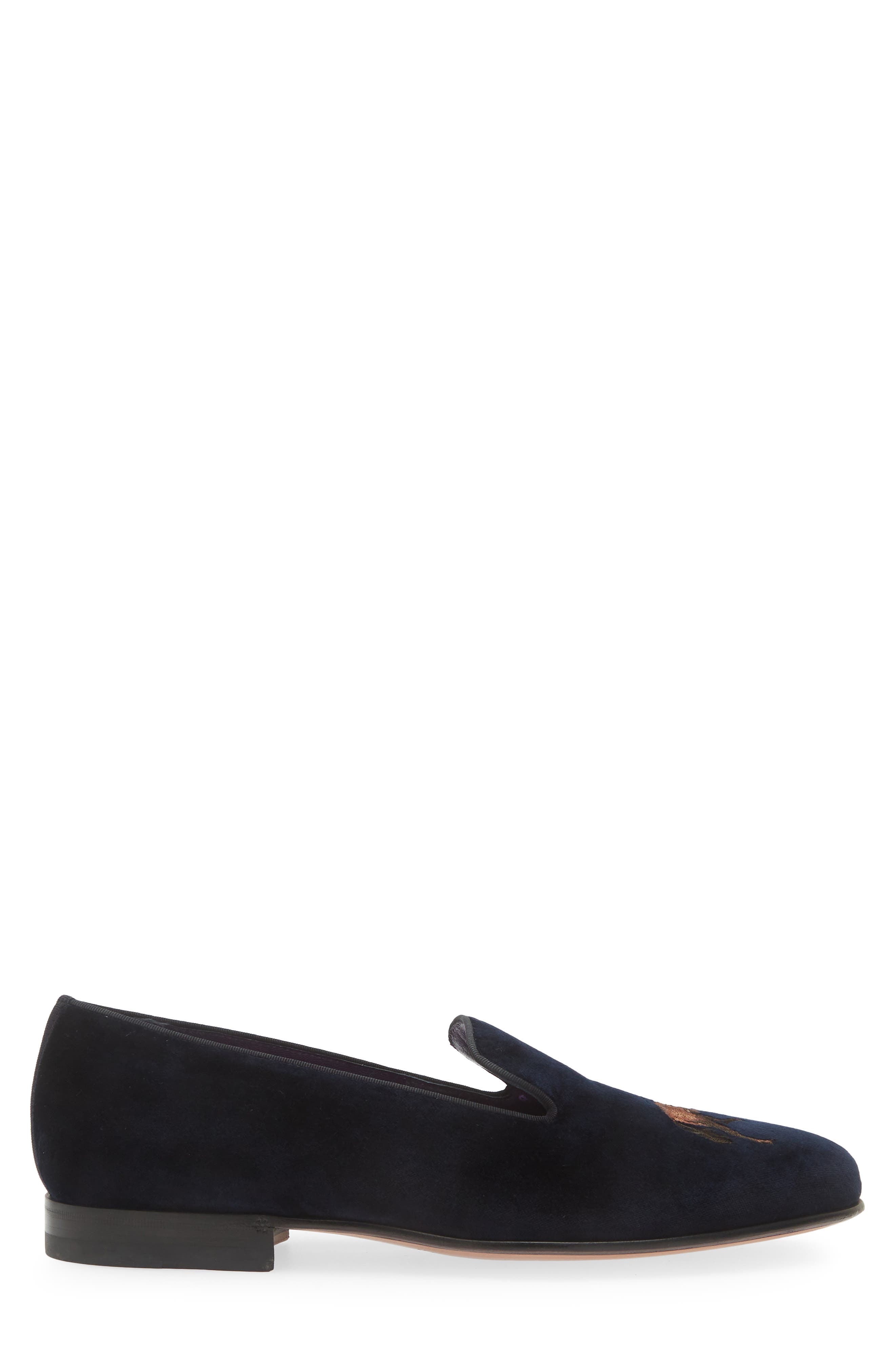 Alonzo Standing Horse Smoking Slipper, Alternate, color, CLASSIC CHAIRMAN NAVY