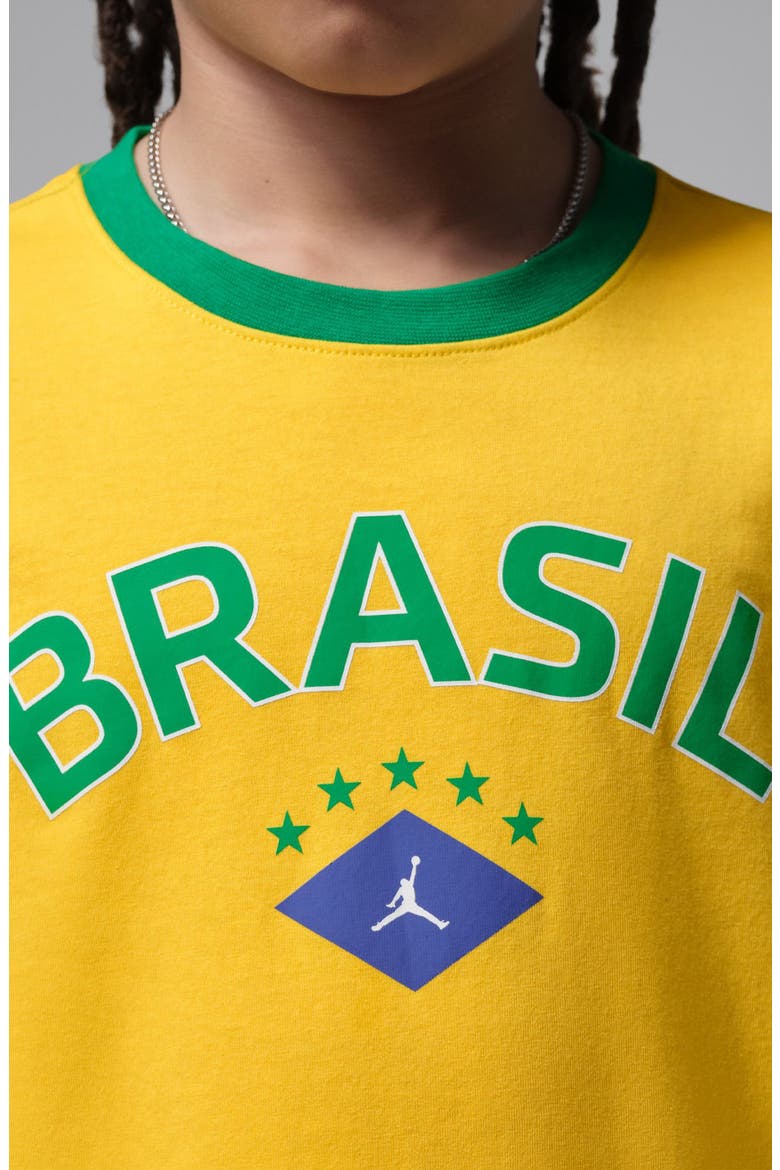 Kids' Brasil T-Shirt, Alternate, color, VARSITY MAIZE