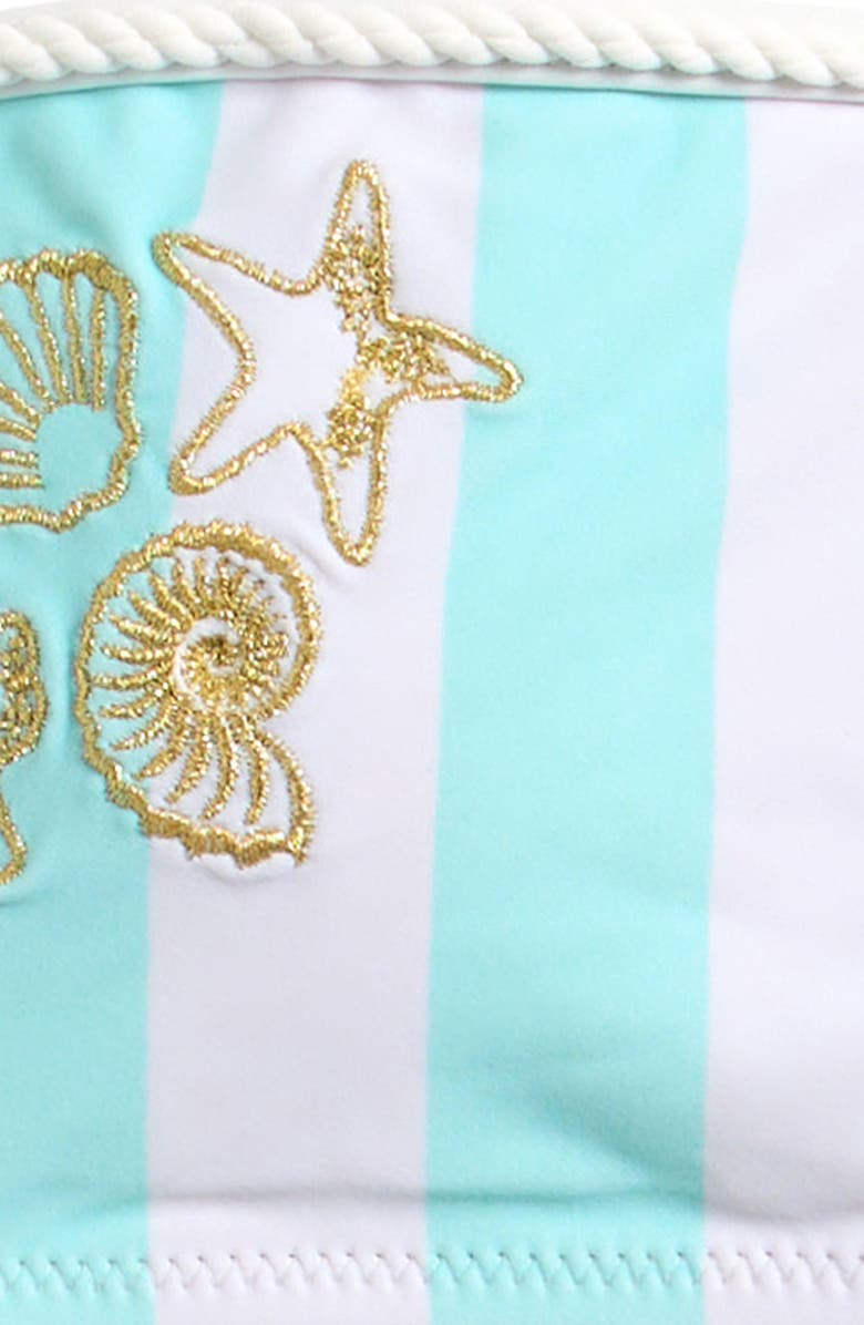 Shade Critters Kids' Seashore Stripe Two-Piece Swimsuit, Alternate, color, Mint