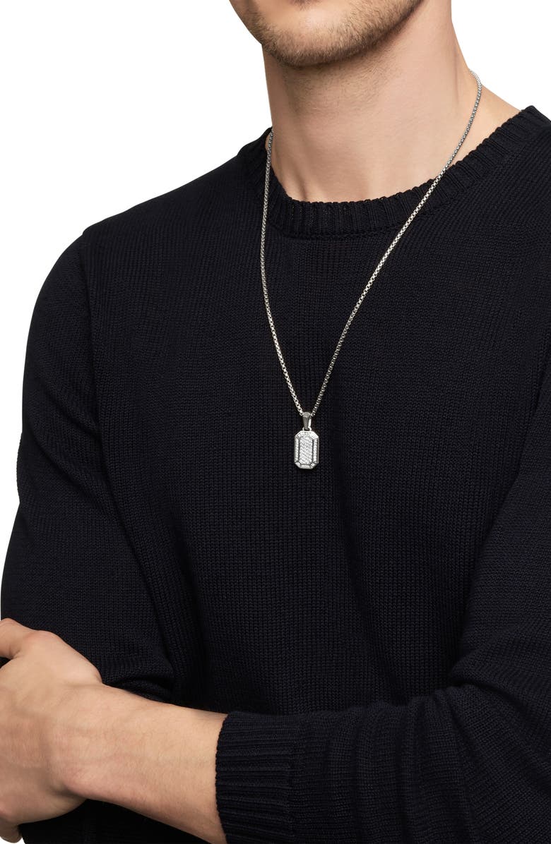 David Yurman Streamline<sup>®</sup> Pavé Amulet with Diamonds, Alternate, color, Sterling Silver