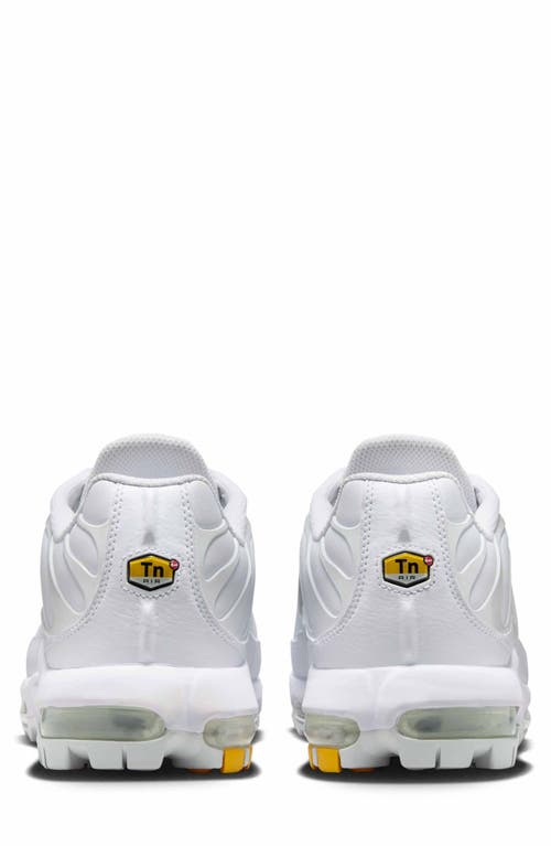 Nike Air Max Plus Sneakers White In White/gold/salsa Red