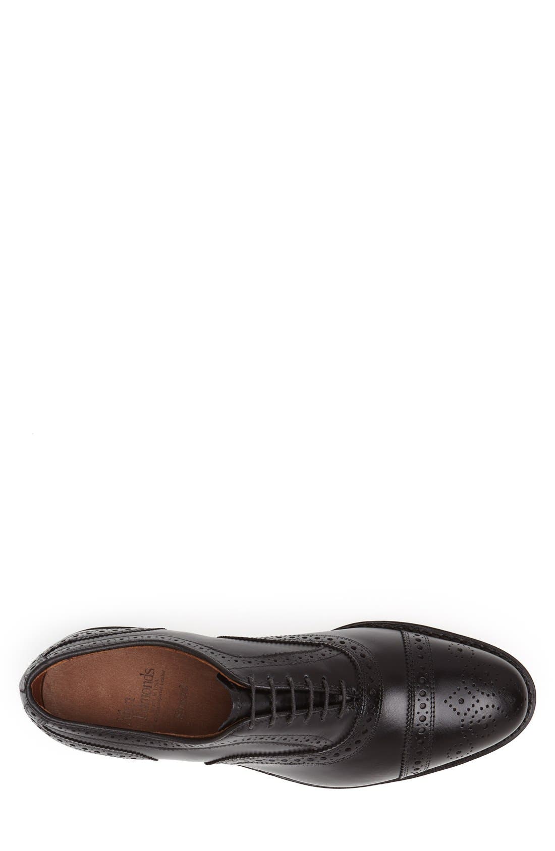 Strand Cap Toe Oxford, Alternate, color, BLACK LEATHER