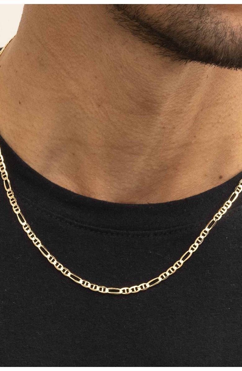 Oradina Men's Figarucci Chain Chain in 14K Gold, Alternate, color, 14K Yellow Gold
