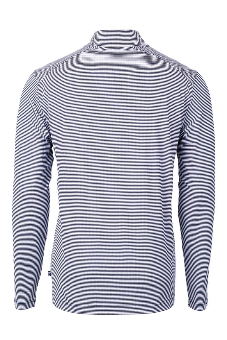 Virtue Micro Stripe Quarter Zip Pullover, Alternate, color, NAVY BLUE/ WHITE