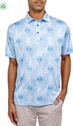CONSTRUCT Regular Fit Seal Print Recycled Performance Golf Polo