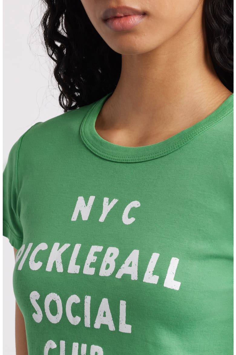 NYC Pickleball Cotton Graphic Baby Tee, Alternate, color, LEPRACHAUN