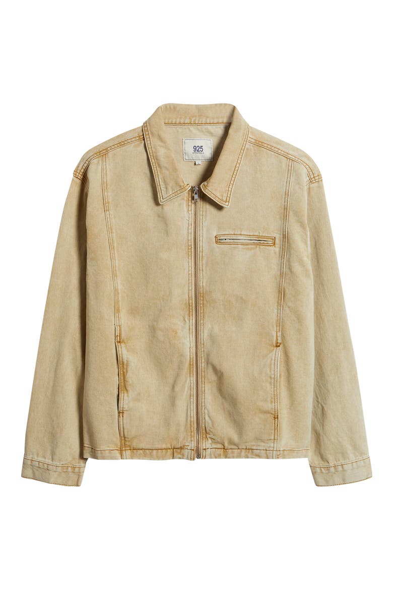 Boulevard Zip Denim Jacket, Alternate, color, WHEAT