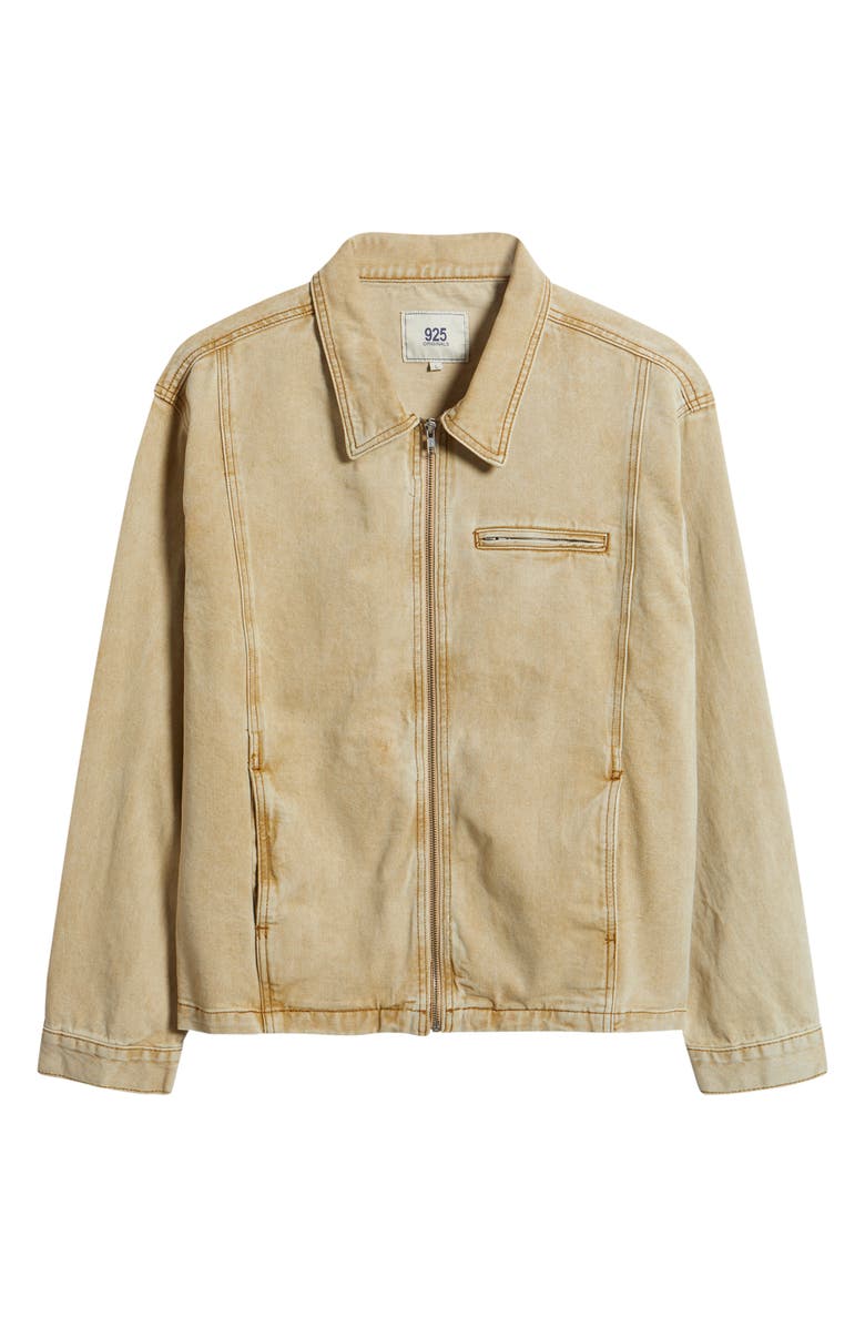 925 Originals Boulevard Zip Denim Jacket, Alternate, color, Wheat
