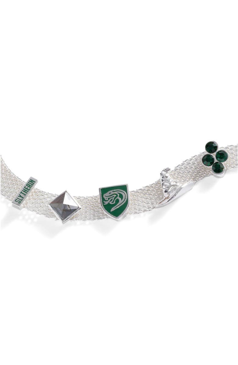 Alex and Ani Harry Potter<sup>™</sup> Slytherin Mesh Charm Bracelet, Alternate, color, 
