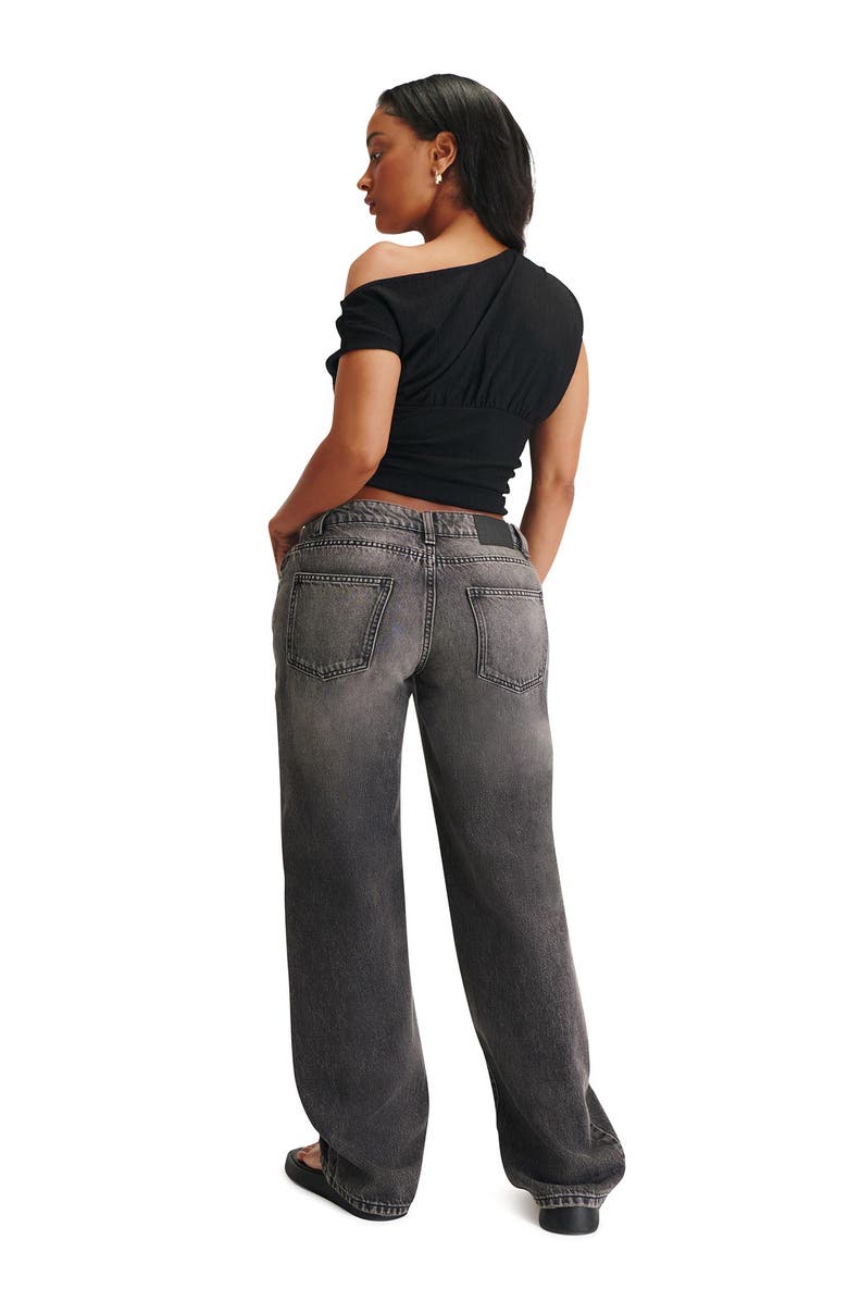 Cotton On Women's Curvy Low Rise Straight Jean, Alternate, color, Domino Black