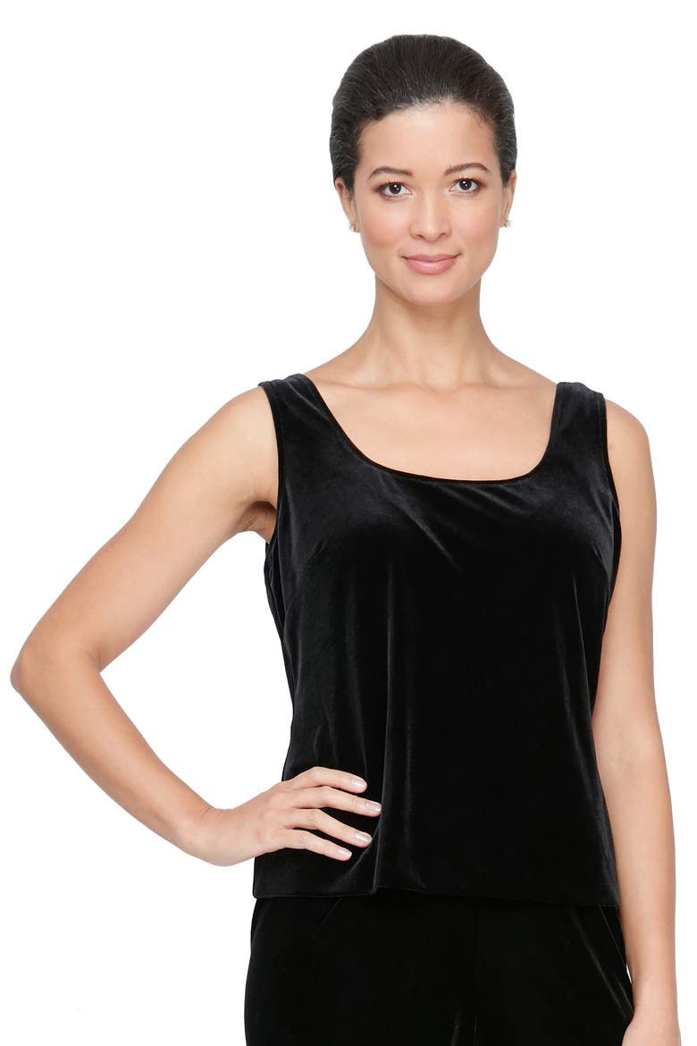 Velvet & Satin Twinset, Alternate, color, BLK BLK