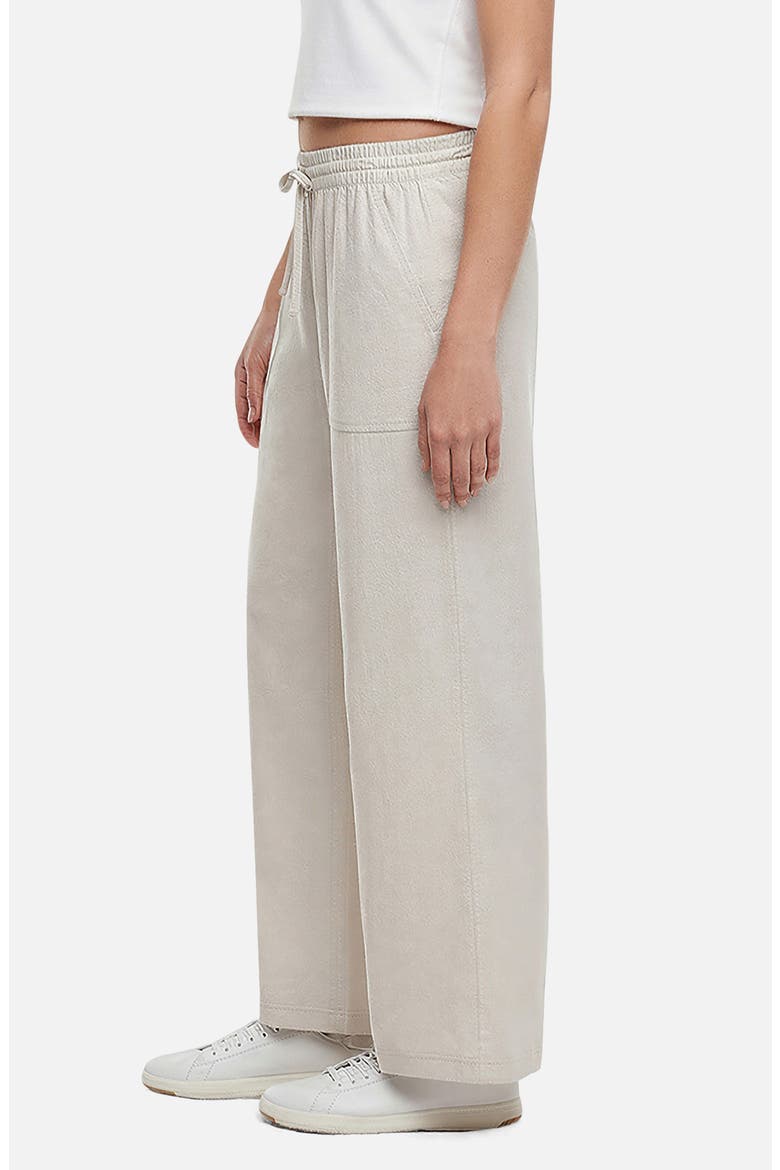Drawstring Linen Blend Ankle Wide Leg Pants, Alternate, color, PUMICE STONE