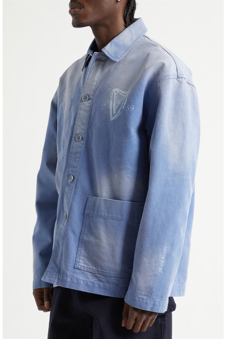x Guinness Cotton Canvas Chore Jacket, Alternate, color, CORNFLOWER BLUE