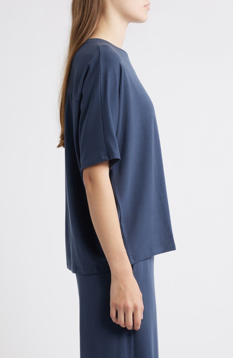 Eileen Fisher Boxy Crewneck T-Shirt, Alternate, color, Ocean