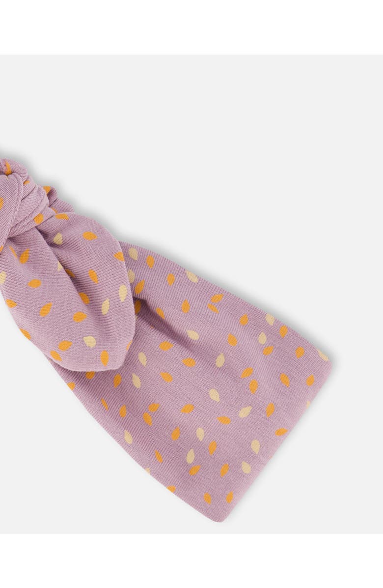 Deux par Deux Baby Girl's Printed Organic Cotton Headband Pear Seeds, Alternate, color,