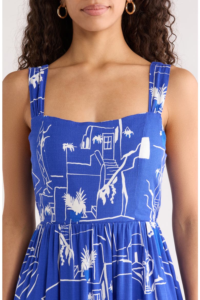 Mims Town Sunnyvale Maxi Dress, Alternate, color, WHITE-BLUE-MULTI
