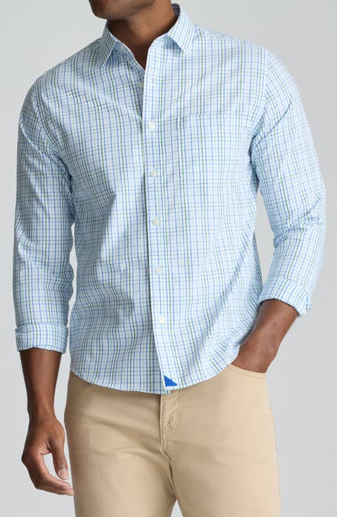 Plaid CottonTek Performance Button-Up Shirt