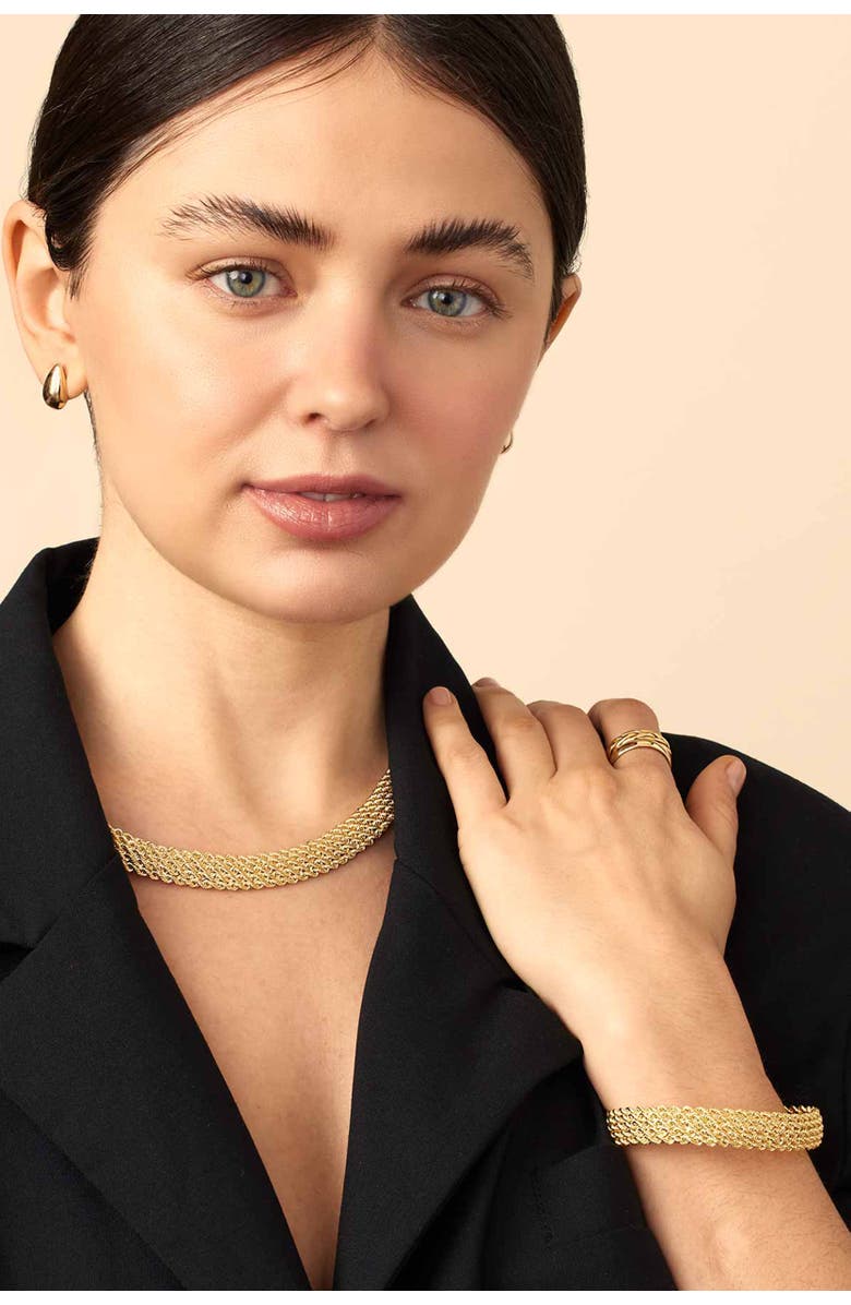 Oradina 18K Yellow Gold Roman Rope Quartet Bracelet, Alternate, color, Yellow Gold