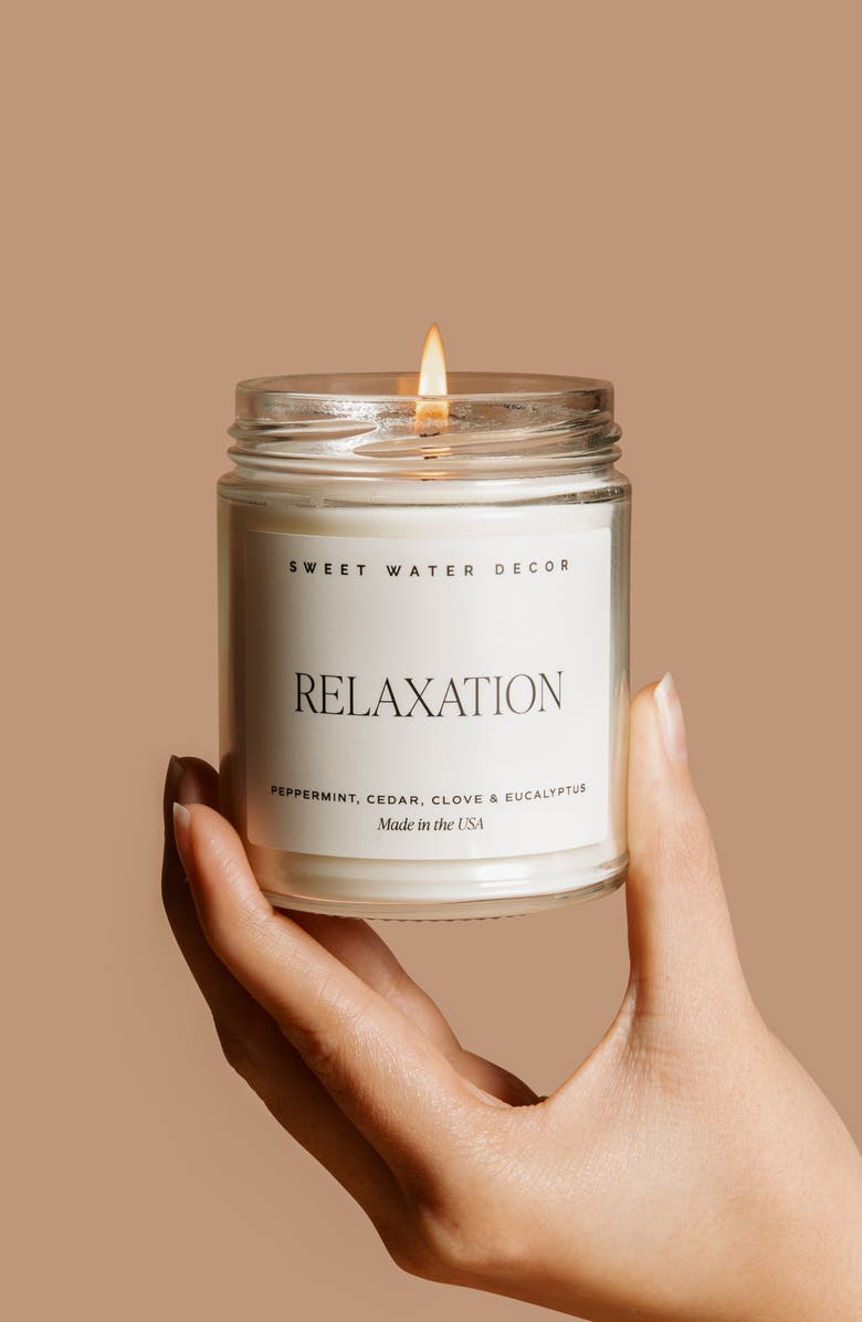 SWEET WATER DECOR Relaxation 9 oz. Soy Candle - Set of 2, Alternate, color, White